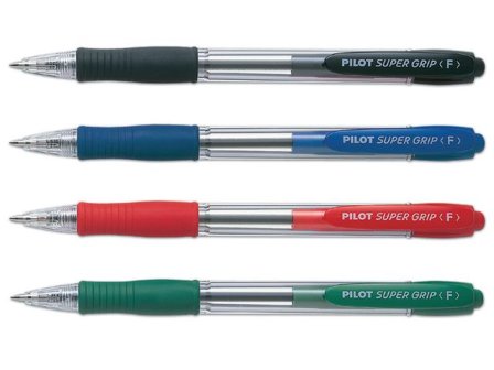 PILOT Kulpenna Super Grip, Fine, 0,7 mm, blå - Lyreco - Kontorsmaterial - Pennor - Kulpennor