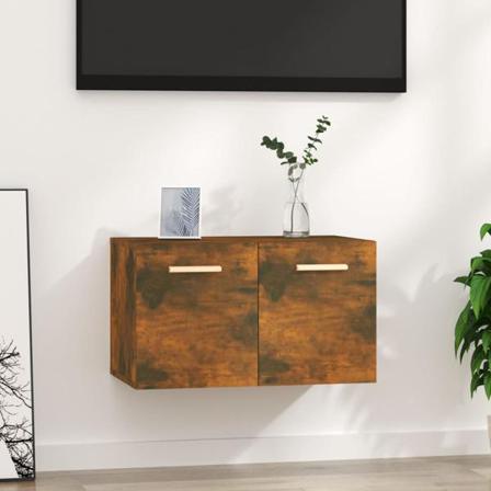 Vidaxl Väggskåp Rökfärgad Ek 60x36,5x35 Cm Konstruerat Trä Brun
