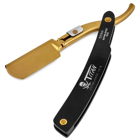 Gold-Tone Straight Razor for Disposable Blades for Men - Straight razors