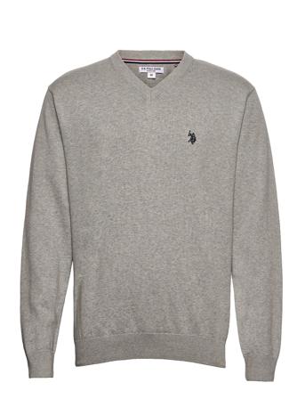 Cosmo Knit V-Neck Strikket Trøje V-hals Grå U.S. Polo Assn.