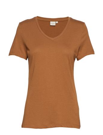 Naia Tshirt T-shirts & Tops Short-sleeved Brun Cream