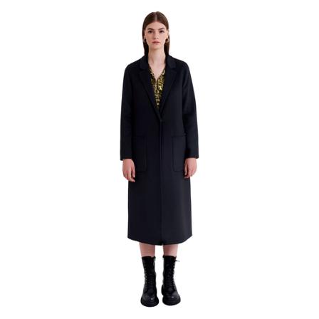 ViCOLO Single-Breasted Coats Sort, Dame Uldfrakker