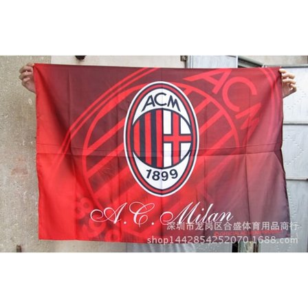 Mub- Fodboldfans store flag fans hænger flag dekoration Ac milan