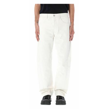 Jil Sander, Wide Trousers Wit, Heren, Maat:L,Katoen