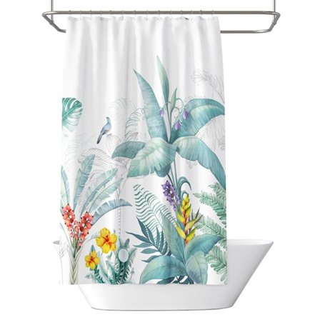 Bruseforhæng 180x180cm, Blade Mønster Bruseforhæng Vandtæt