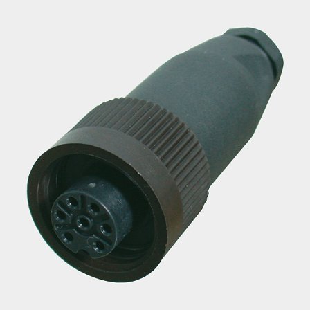 Sladdkontakt Philippi, 4-polig hona, 50 V, 16 A, passar kabel 2.5 mm², svart