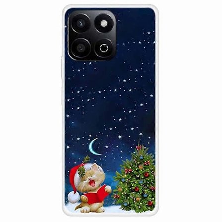 TPU Telefondeksel For Honor Play 60 Plus 5G/200 Smart 5G/Play 9T/X7c 4G Festlig Julemønster