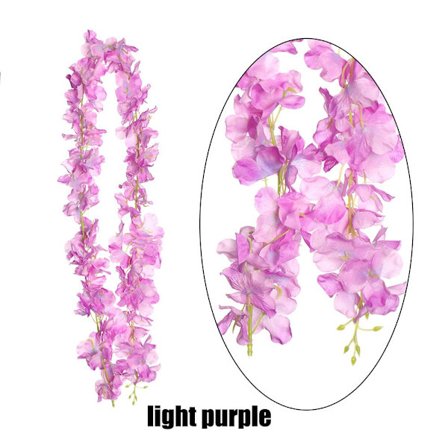 120 cm konstgjord blomma Wisteria Vine blommig krans krans