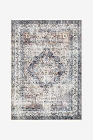 KM Home - Matto Tarfaya - Sininen - Sileät matot - 200X290 - - Homeroom