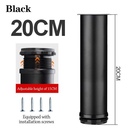 Møbelhjul Fodben SORT 20CM