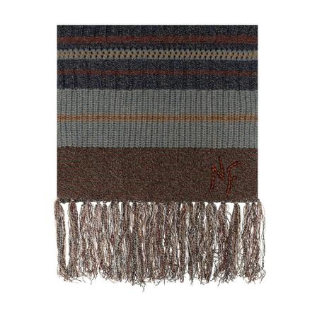 Nick Fouquet, Striped scarf Grijs, Heren, Maat:ONE Size,alpaca,Streeppatroon