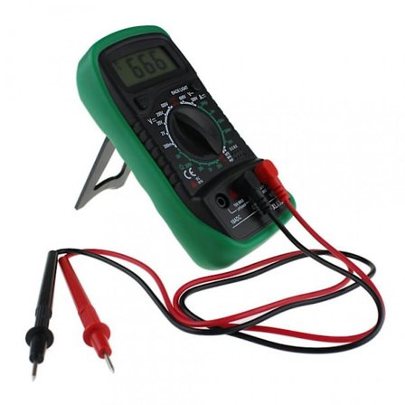 Digital LCD Multimeter Voltmeter Ammeter AC/DC/Ohm Volt Strøm Test Tester