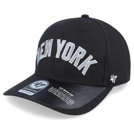 47 Brand - MLB Noir adjustable Casquette - New York Yankees MLB Replica Script Mvp Dp Black Adjustable @ Hatstore