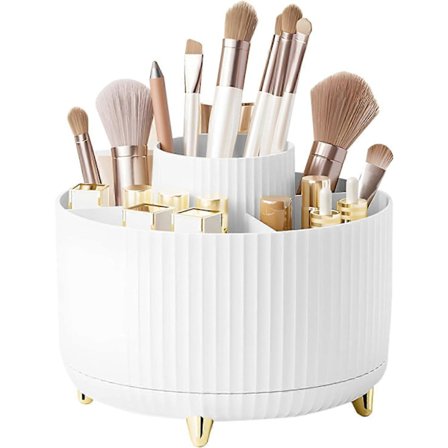 Makeup Organizer, Badeværelse Makeup Organizer, Roterende Kosmetisk Børste Organizer, Makeup Kosmetik Opbevaringsboks