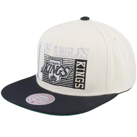 Mitchell & Ness - NHL Bianco snapback Cappellino - Los Angeles Kings Speed Zone Vintage Off White/Black Snapback @ Hatstore