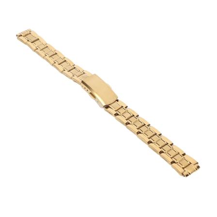Klockband i rostfritt stål Quick Release Dubbellås Spänne Byte av metall klockarmband för män Dam Guld 14mm/0,55in
