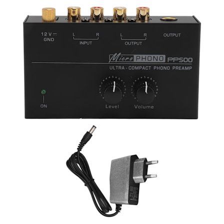 Phono-esivahvistin, erittäin hiljainen, itsenäinen äänenvoimakkuuden säätö, levysoittimen esivahvistin, 100-240 V, EU-pistoke