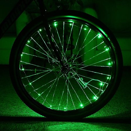 Cykel 20 Led Cykel Fälgljus Hjul Ljus Slinga Lampa Kompatibel med Utomhus
