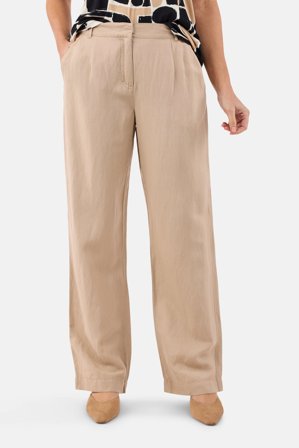 BRANDTEX - Hør Bukser - Sand - Skrålommer