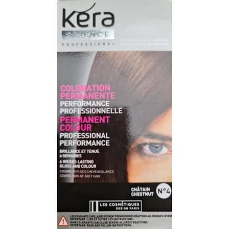 Kéra science - Professional Performance Permanent Hårfärg - Chestnut N°4 -