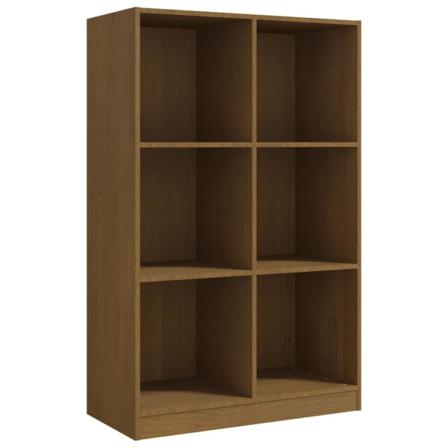 Vidaxl Bokhylla Honungsbrun 70x33x110 Cm Massiv Furu Brun