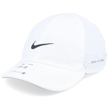 Nike - Vit unconstructed Keps - Dri-fit Club Unst White/Black Dad Cap @ Hatstore