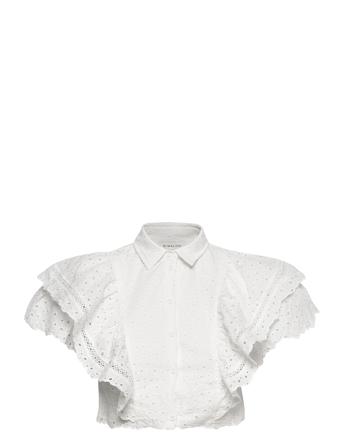 Felice Top Crop Tops Short-sleeved Crop Tops Hvid By Malina