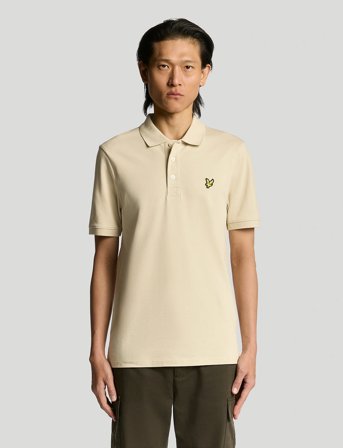 Lyle & Scott Plain Polo Shirt - Beige - S