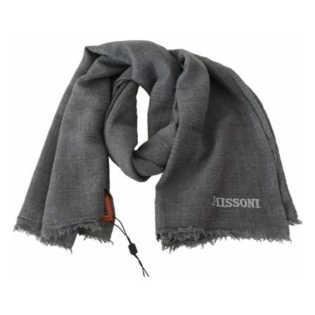 Missoni Missoni Gray Wool Knit Uni Neck Wrap Halstørklæde Grå, Dame Tørklæder, Størrelse: ONE Size