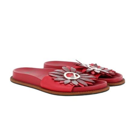 Fendi Vintage Pre-Owned Leather Sandalen , Rood , Dames , Maat: 36 EU