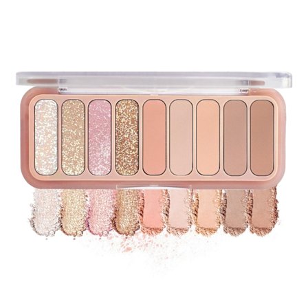 Øyenskyggepalett, 9 farger Ultra-blandbart Nude Sminkesett med Kost for Daglig Naturlig og Glamorøs Look