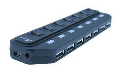MediaRange USB-HUB 7-Port USB 2.0 extern F-FEEDS