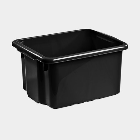 Skrzynka do przechowywania Nordiska Plast Nordic, czarna, 365 x 295 x 200 mm, 15 litrów - Jachtowa