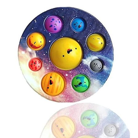 Åtte Planeter Push Pop Pop Bubble Fidget Leker