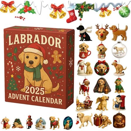 LABRADOR Julekalender - Julegave Akryl Vedhæng