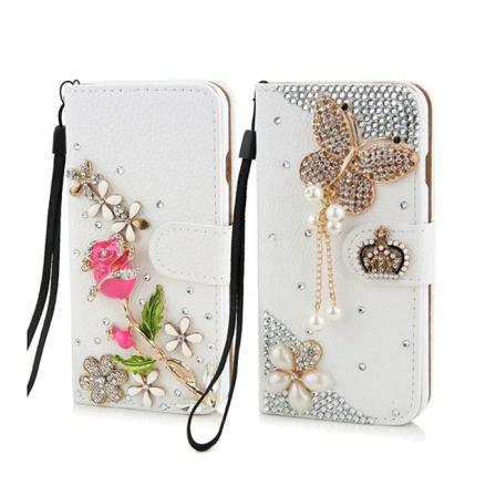 2 St Fodral Till Galaxy S6 Edge - Mobilfodral Rosie Butterfly Rose & Butterfly