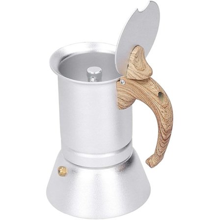 Klassisk espressobryggare för spishäll, 3 koppar espressobryggare i rostfritt stål för spishäll