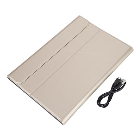 Avtagbart Bluetooth-tangentbord + läderskyddsfodral för iPad pro 10.5 surfplatta guld