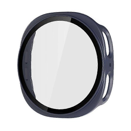 Til Samsung Galaxy Watch8 44mm Urkasse Gummibelagt Hård PC-beskyttelse med Hærdet Glas 2025