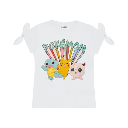 Pokemon T-shirt för flickor, 13-14 år, vit