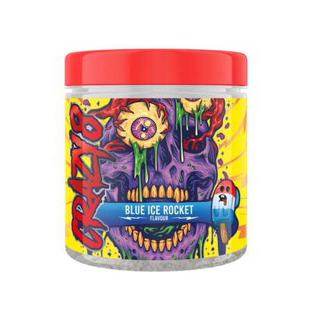 Crazy 8 - PWO pulver - Blue Ice Rocket, Kosttillskott, Prestationshöjare & PWO, Pre-Workout (PWO)