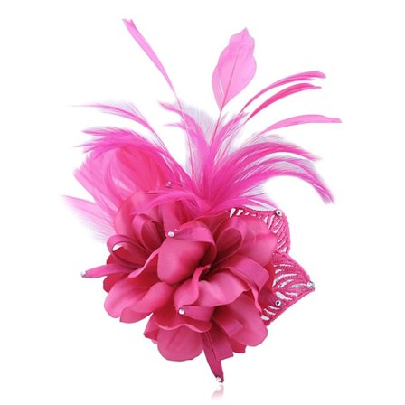 Fjer Broche Blomster Broohes Pin ROSE RED