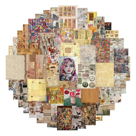 54 kappaletta Vintage Scrapbook Paper Journal Scrapbook Supplies Kit Aesthetic Decor