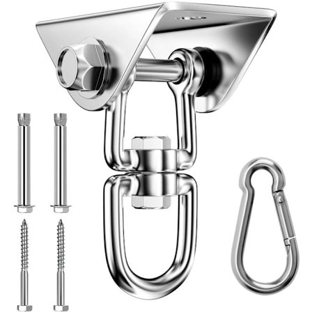 450 kg kapacitet 360° rotation, hængende svingkroge med skruer til ophængning af stol/gynge/yogahåndklæde/boksepose/hængekøje