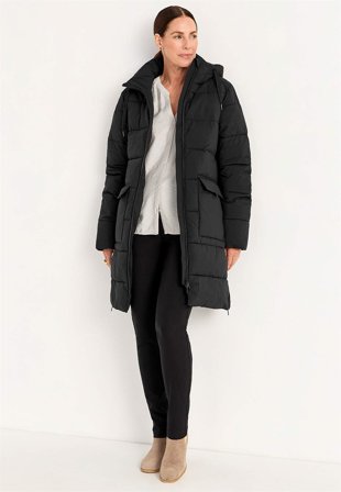 Cellbes of Sweden - Varm jacka med sidodragkedjor nertill - svart - för damer - 50/52