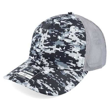 Richardson - Camo - trucker - Cap - 112p Black Digital Camo/Charcoal Trucker - Hatstore