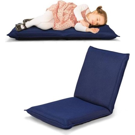 COSTWAY Taitettava lattiatuoli, Tatami-nojatuoli 6 asentoon, ihanteellinen makuuhuoneeseen, olohuoneeseen, toimistoon, 44 x 54,5 x 53,5 cm (P x L x K)