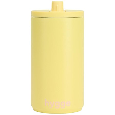 Design Letters Termokop Hygge Gul 350 ml, Tøj & Bolig, Køkken & Bord, Krus & Kopper