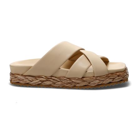 Eqüitare Flat Sandalen , Beige , Dames , Maat: 36 EU