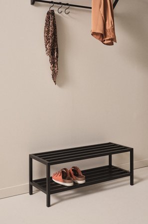 Jotex - Skohylle Black mdf / metall - PRESTON - Kjøp Skohylle hos Jotex